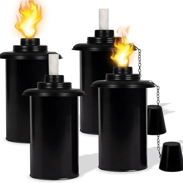 Nonley 12oz Torch Replacement Canisters – 4-Pack Refillable Metal Outdoor Torches