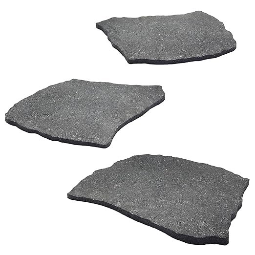 Sekcen 3-Pack Rubber Stepping Stones – Weather-Resistant Outdoor Garden Path Pavers