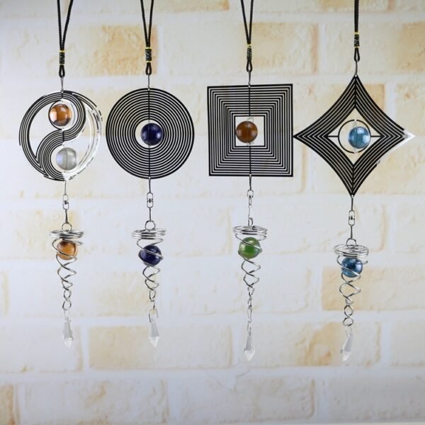 Rotating Metal Wind Chime — Creative Outdoor Garden Decor