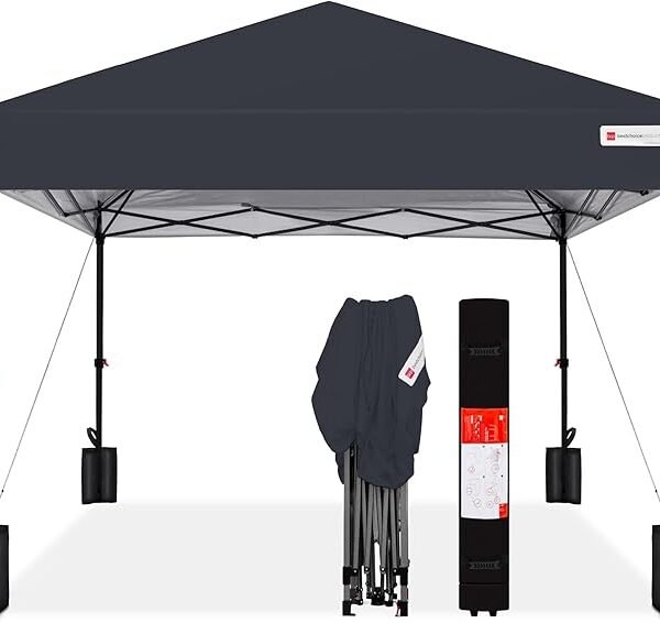 Best Choice Products 10×10 ft 1-Person Pop-Up Canopy Tent – Instant Portable Outdoor Shade Shelter