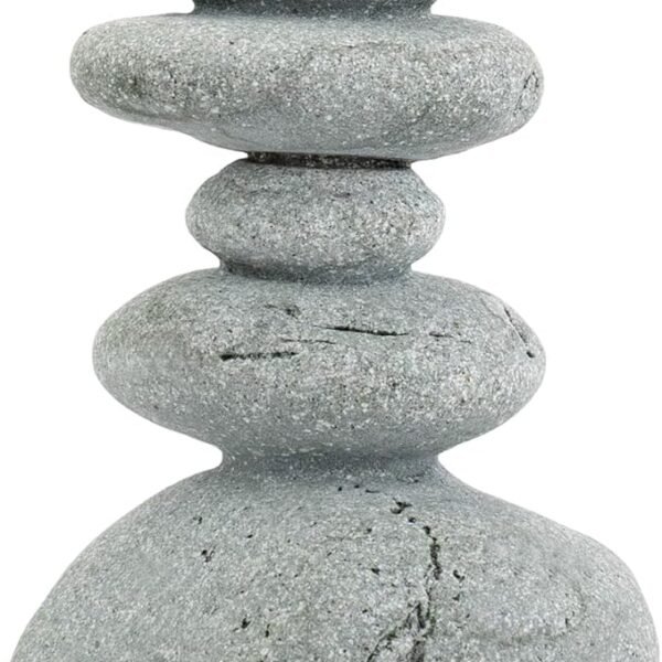 SiissaPeksid Mini 7-Stone Zen Rock Cairn – Balanced Natural Stone Decor for Aquarium, Garden & Home