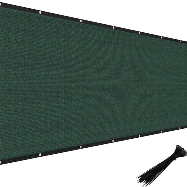 Windscreen4less 6′ × 50′ Heavy-Duty Privacy Fence Screen – HDPE Wind & Shade Mesh for Garden, Balcony, Pool & Backyard