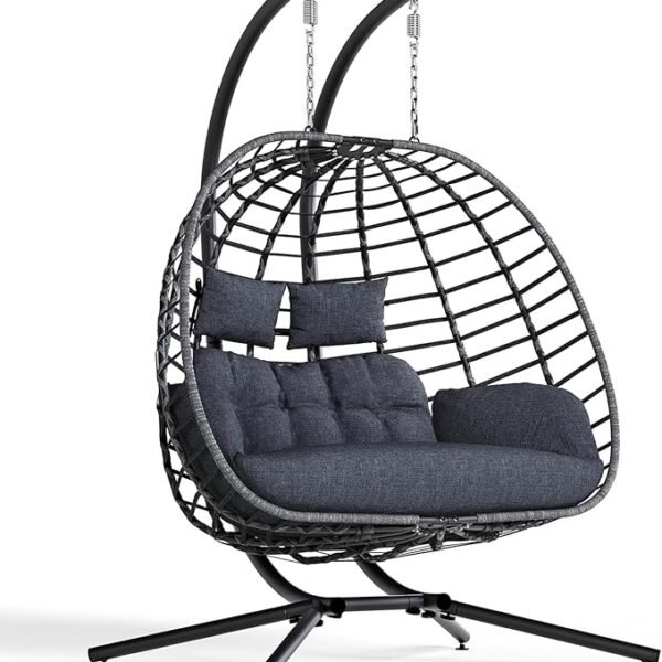 Convertible Outdoor Wicker Patio Sofa Daybed Set – All-Weather Garden Couch with Cushions