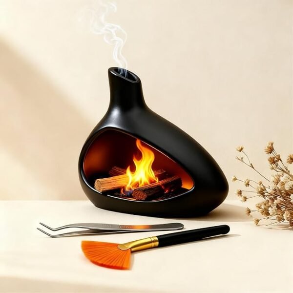 Guedawv Ceramic 4-in-1 Incense & Sage Holder – Multi-Purpose Burner for Incense, Palo Santo, Sage & Candles