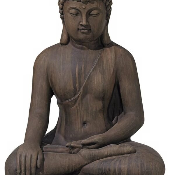 John Timberland 29.5″ Sitting Buddha Statue – Resin Faux-Stone Garden & Patio Decor Sculpture