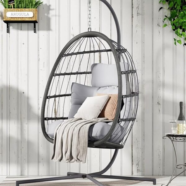 Convertible Outdoor Wicker Patio Sofa – All-Weather Rattan Garden Couch with Cushions