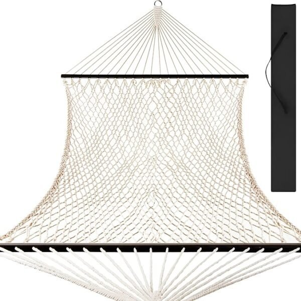 Best Choice Products Double Cotton Hammock – 450 lb Outdoor Rope Hammock for Patio & Garden
