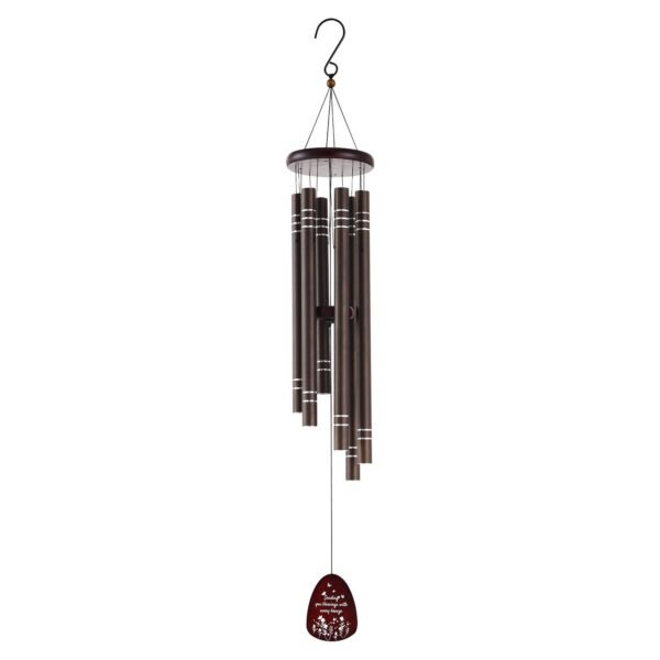 “42-Inch Aluminum Outdoor Wind Chime — Deep Tone Memorial Garden Chimes