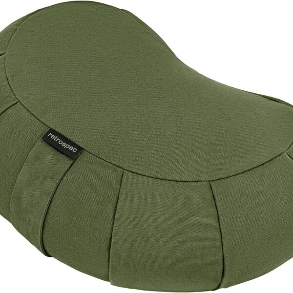 Retrospec Sedona Zafu Meditation Cushion – Buckwheat-Filled Yoga & Meditation Seat with Removable Cotton Cover